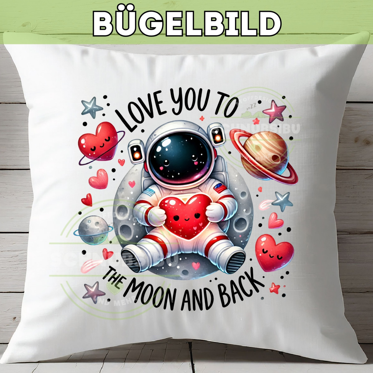Bügelbild Love you to the moon